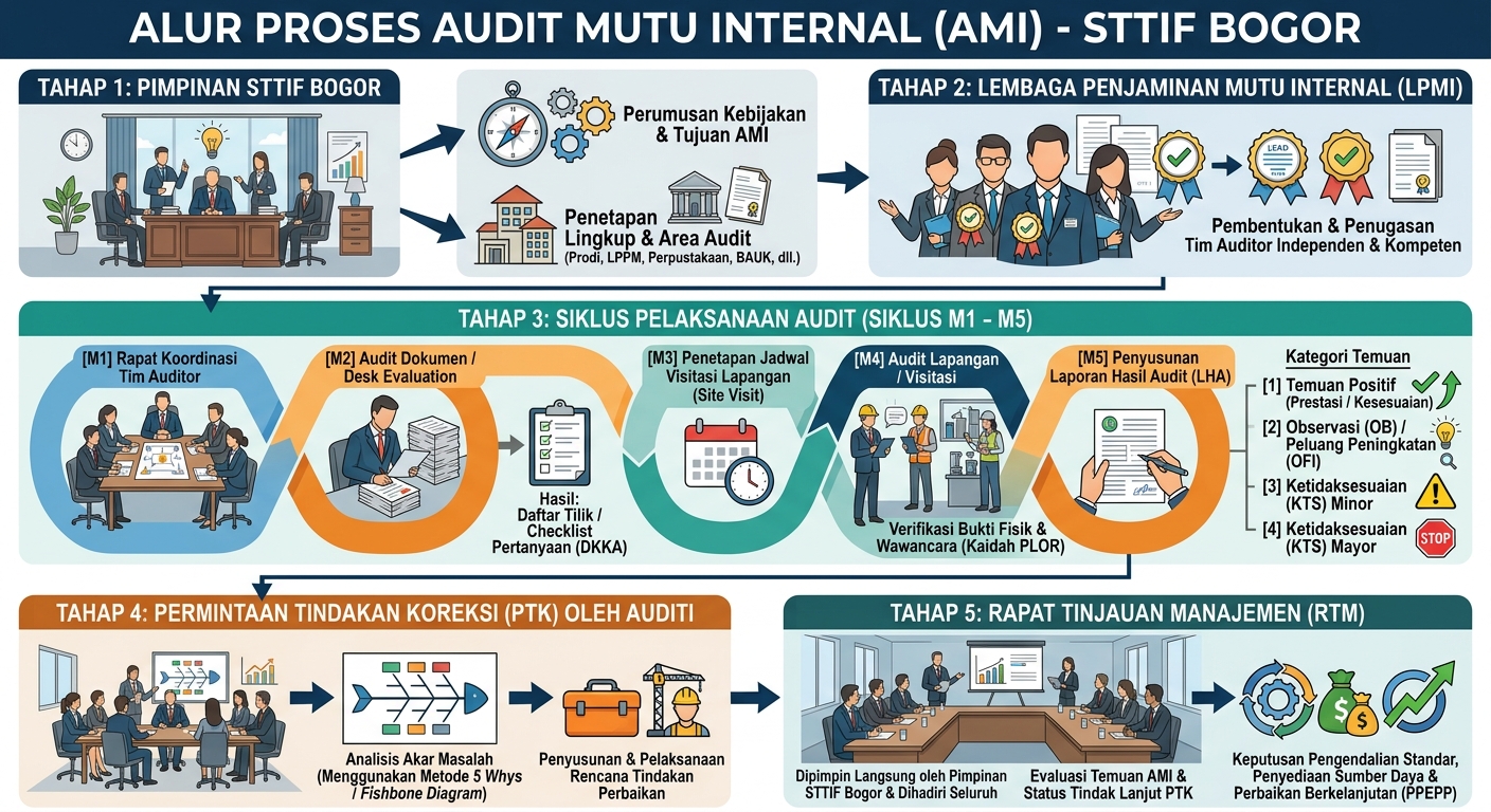 Alur Proses Audit Mutu Internal STTIF Bogor